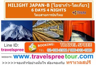 ทัวร์ญี่ปุ่น เที่ยวญี่ปุ่น HILIGHT JAPAN-B (โอซาก้า-โตเกียว) 6 วัน 4 คืน